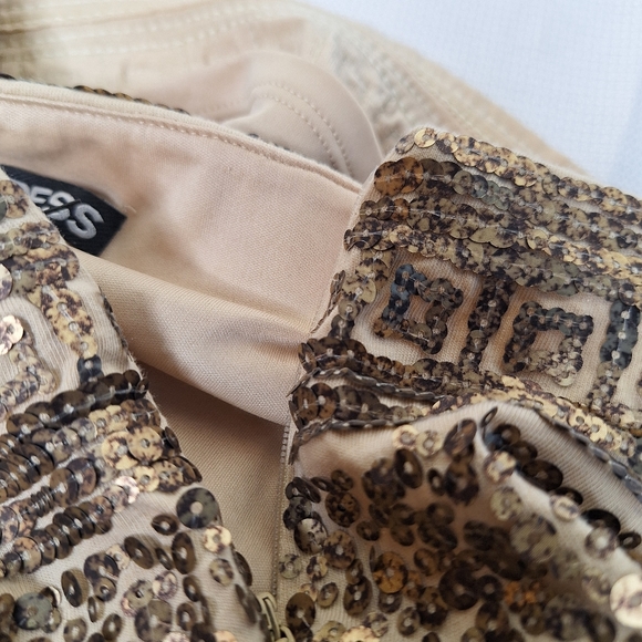 Express New Year's Eve party sequins mini skirt size large. - Picture 5 of 6